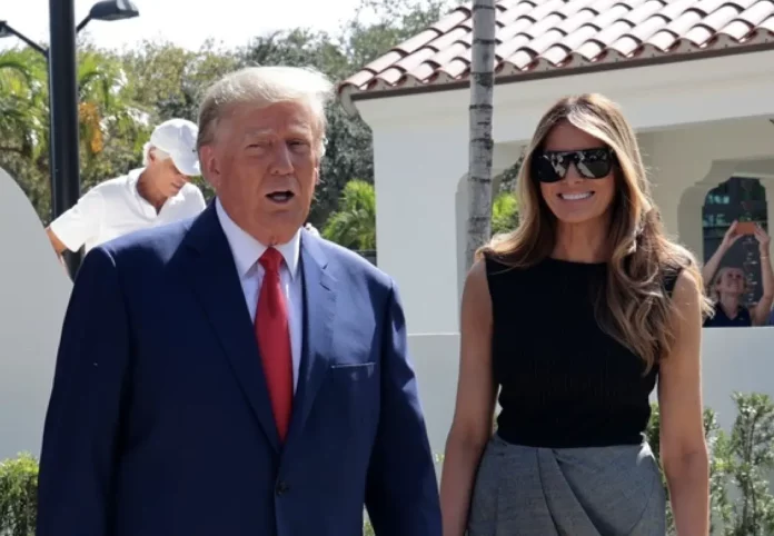 donaldmelaniastanding