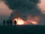 7 Passengers Stranded After Pilot Shot to Death plane-on-fire