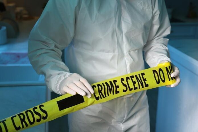 3 Killed, 7 Injured in Mass Shooting in Restaurant, Shooter (Missing Woman is Found: Dead in Suitcase (crime scene tapedreamstime_s_425845022))