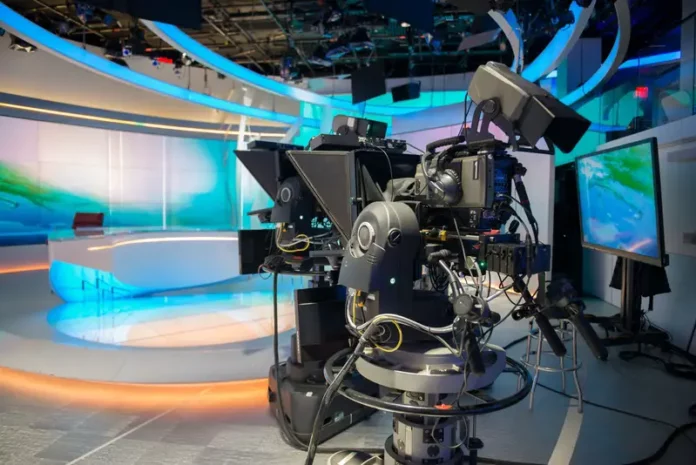 Television News Studio Camera