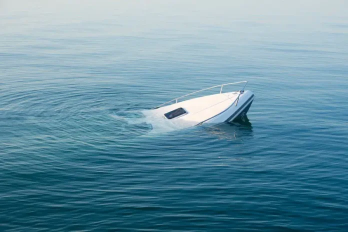 Capsized Boat Sinking